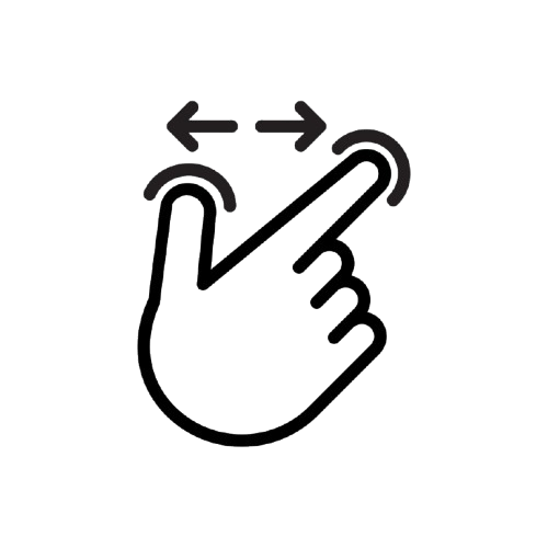 Gesto de pinça para ampliar